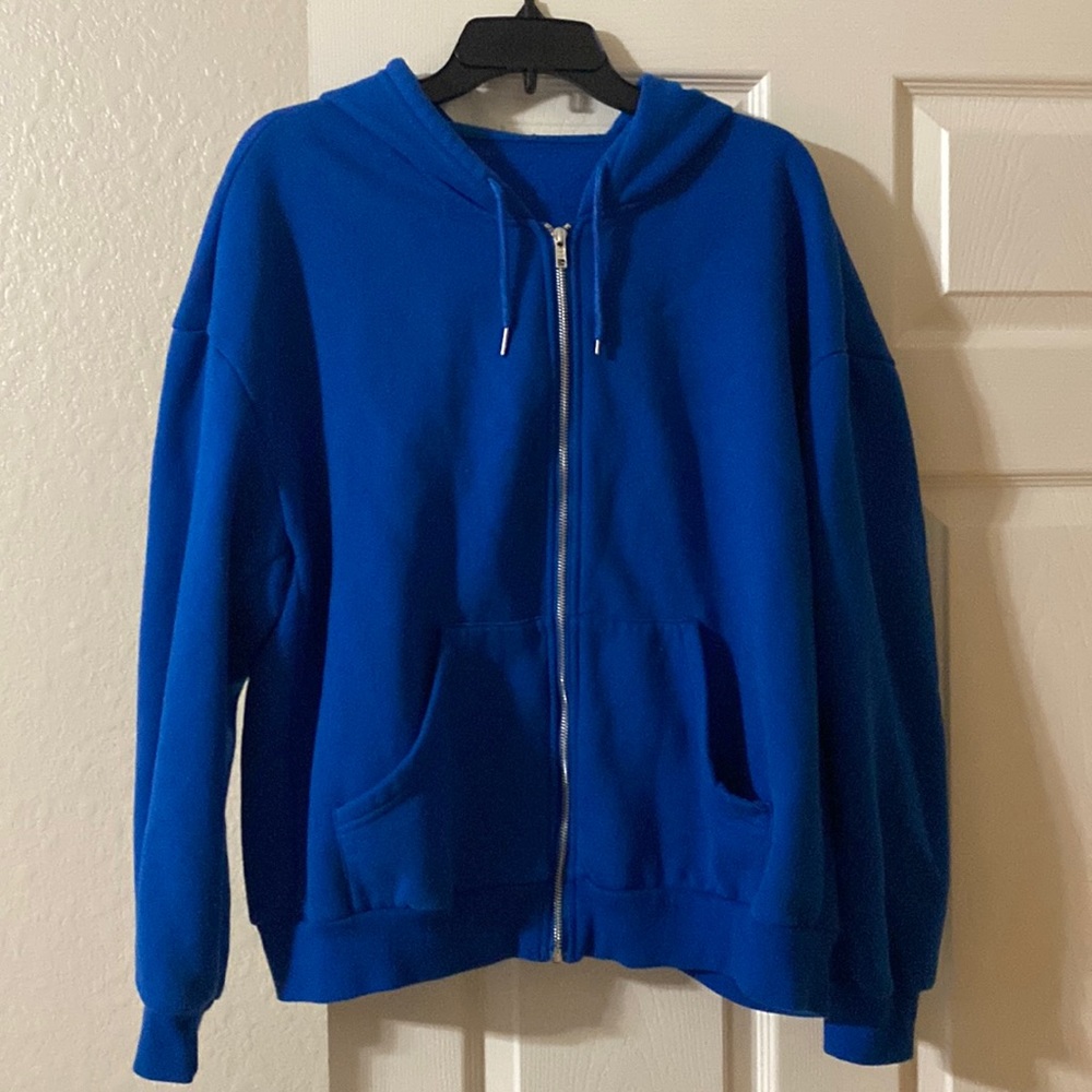Blue hoodie